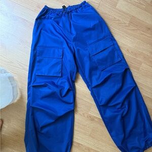 VA Wear Royal Blue Cargo Pants Women’s Size S – Adjustable Hem Streetwear